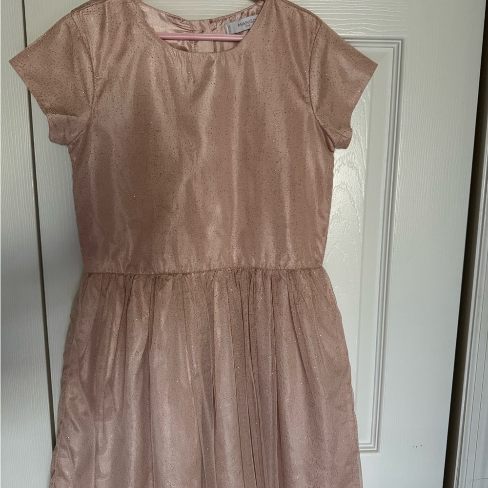 Mango Shimmering Pink Formal Kids Dress